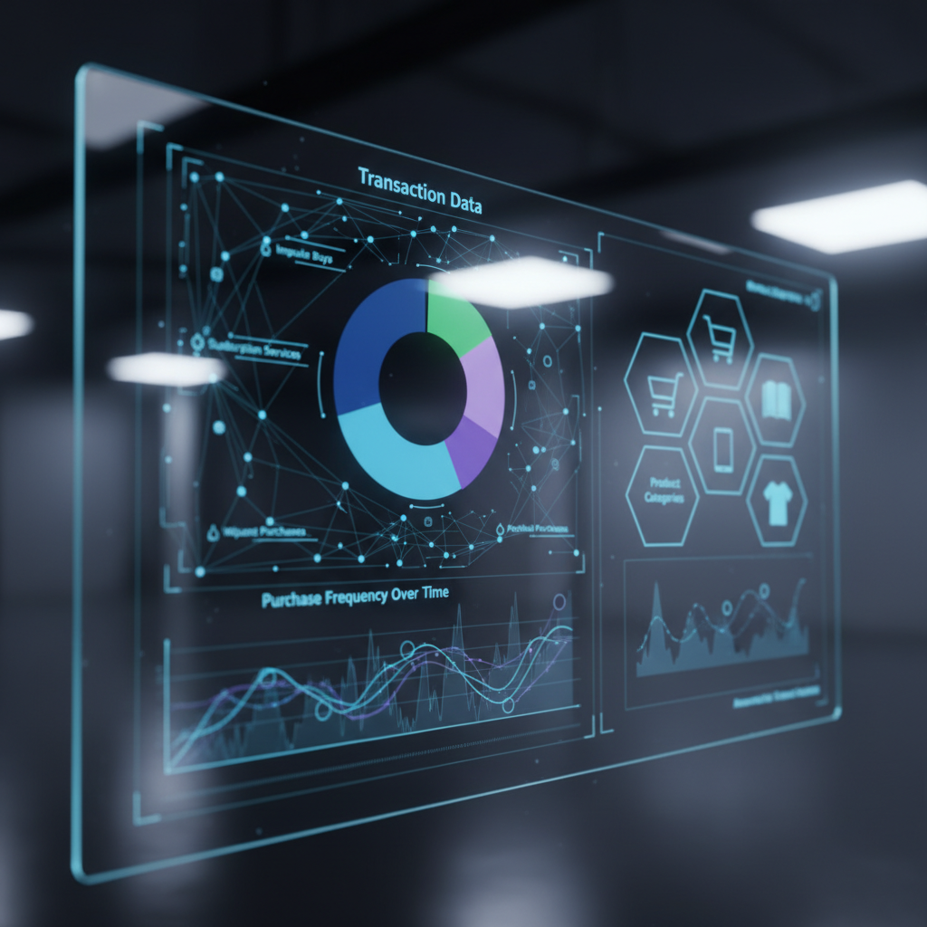Digital checkout interface with transaction data for Amazon analysis.