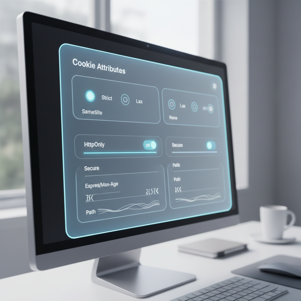 Browser settings interface showing cookie attribute configurations.