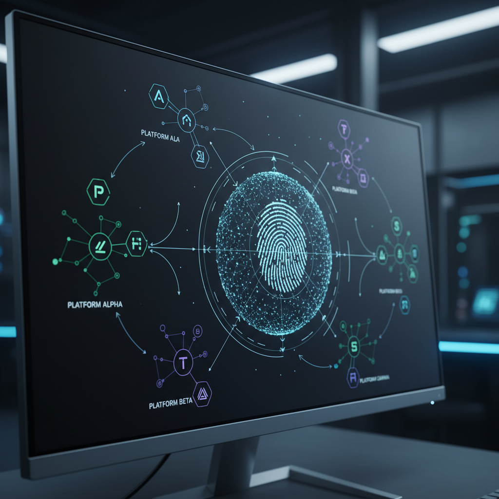 Computer screen with device signature points displayed in detail.