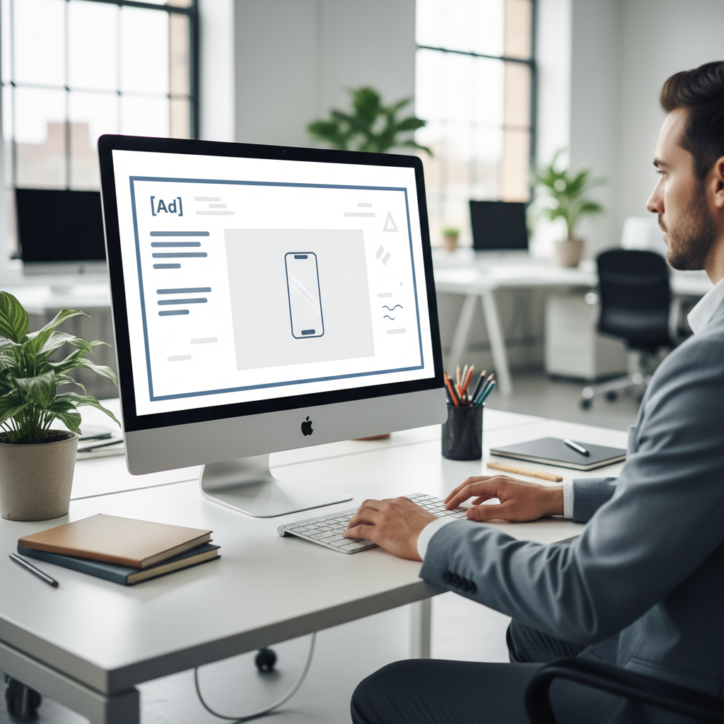 Professional viewing Reddit post with '[Ad]' and '[Sponsored]' tags.