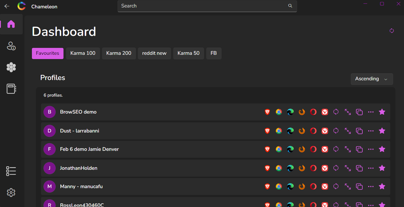 Chameleon Mode app screenshot