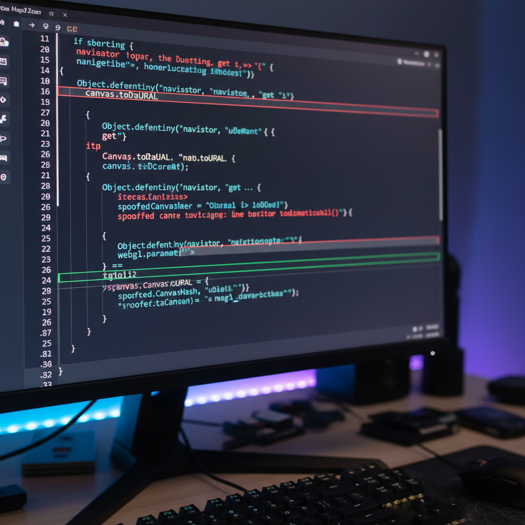 Screen with code representing modified Chromium builds, tech workspace.