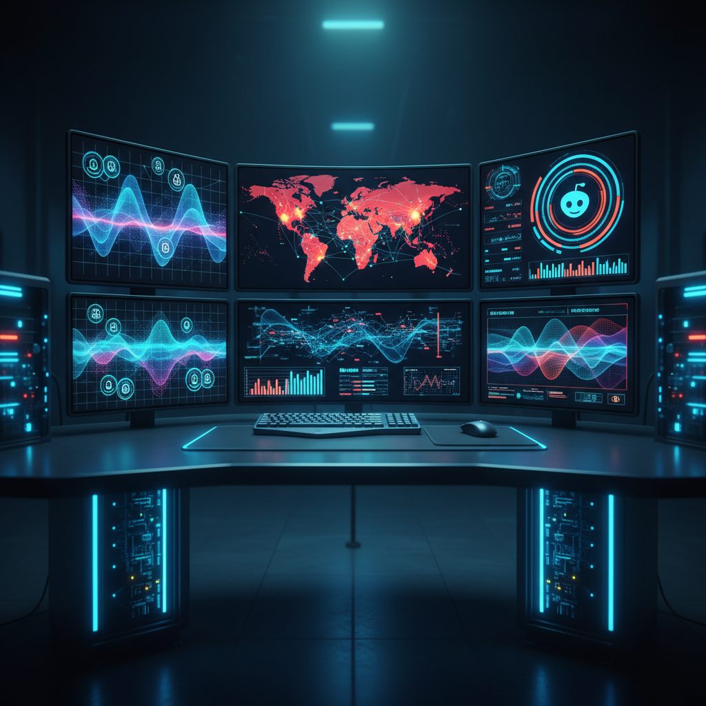 Multiple screens analyzing IP addresses and geographic data.