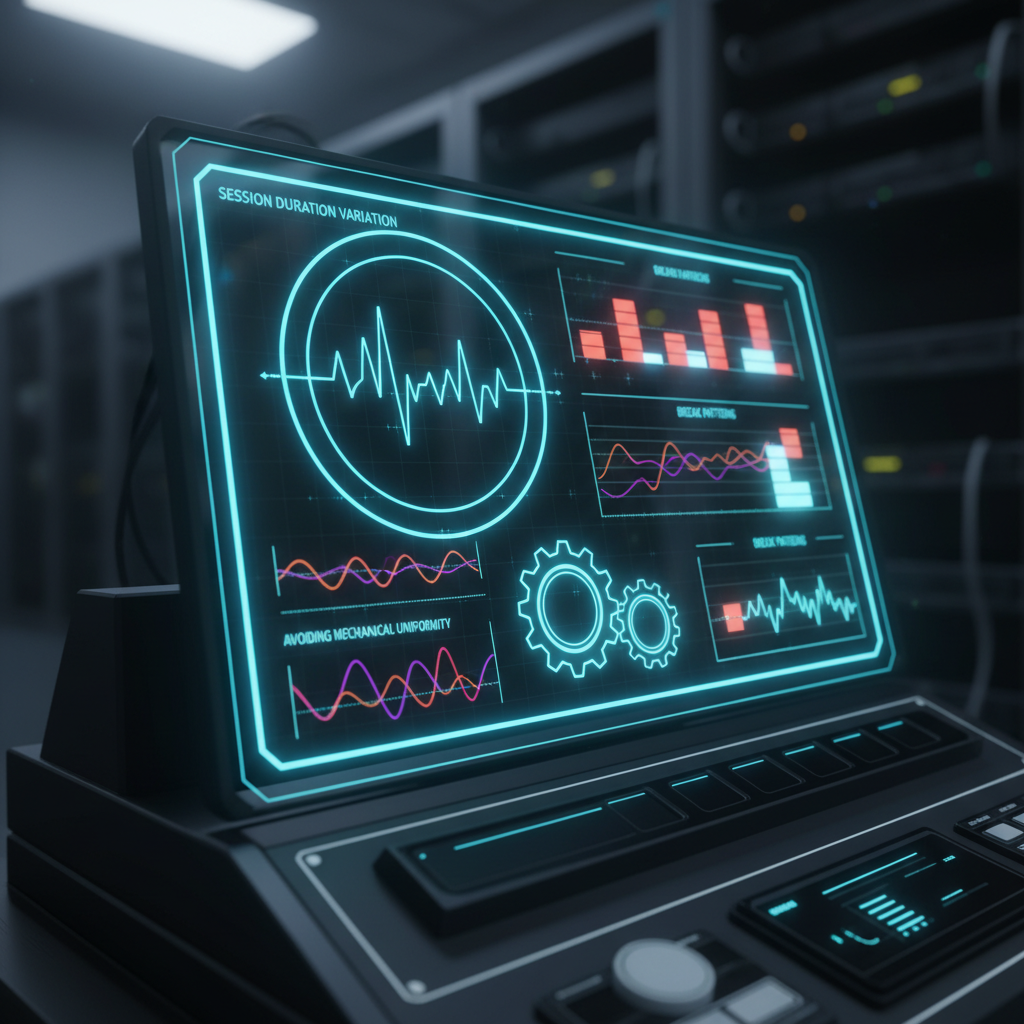 Dashboard with session duration and activity randomization methods.