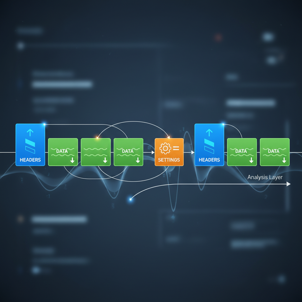 Visualization of HTTP/2 frame ordering for transport-layer detection.
